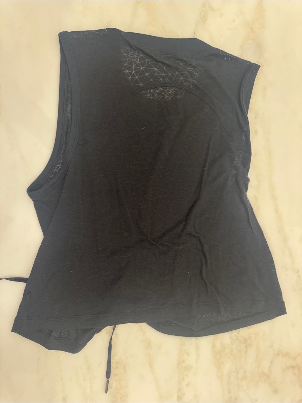 Lululemon Black Women's Sleeveless Ruched Front Tank Top